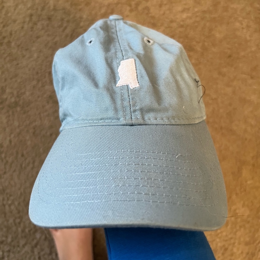 boutique light blue state of Mississippi / Ole Miss ball hat cap
